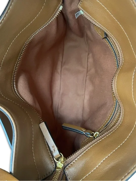 Tory Burch Gemini Link Patent Leather Cross Body in Umber NEW - Picture 11 of 16